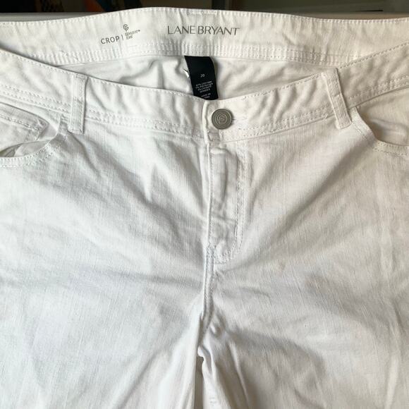 Lane Bryant Crop Genius Fit Women Denim Straight Leg Jeans size 20, White - Picture 8 of 12